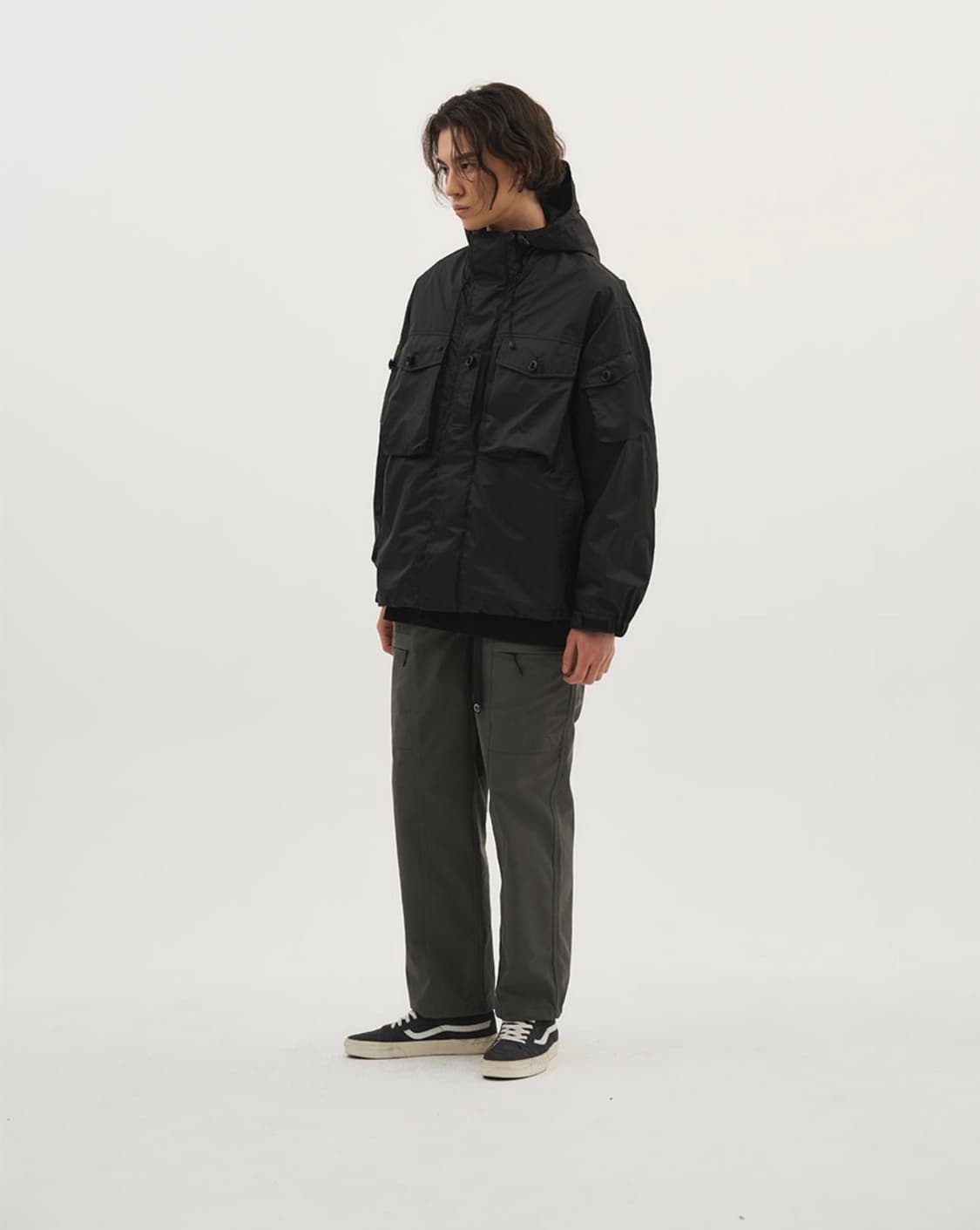 아웃스탠딩 립스탑 3레이어 컴뱃 포켓파카(블랙/올리브) 상품이미지9