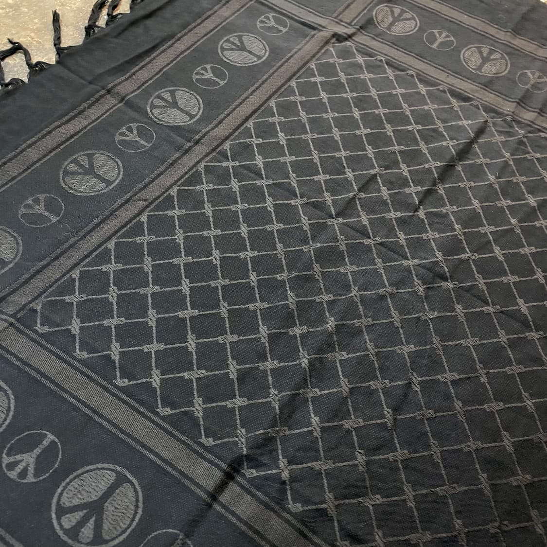 Neighborhood 평화패턴 블랙 스카프 상품이미지4