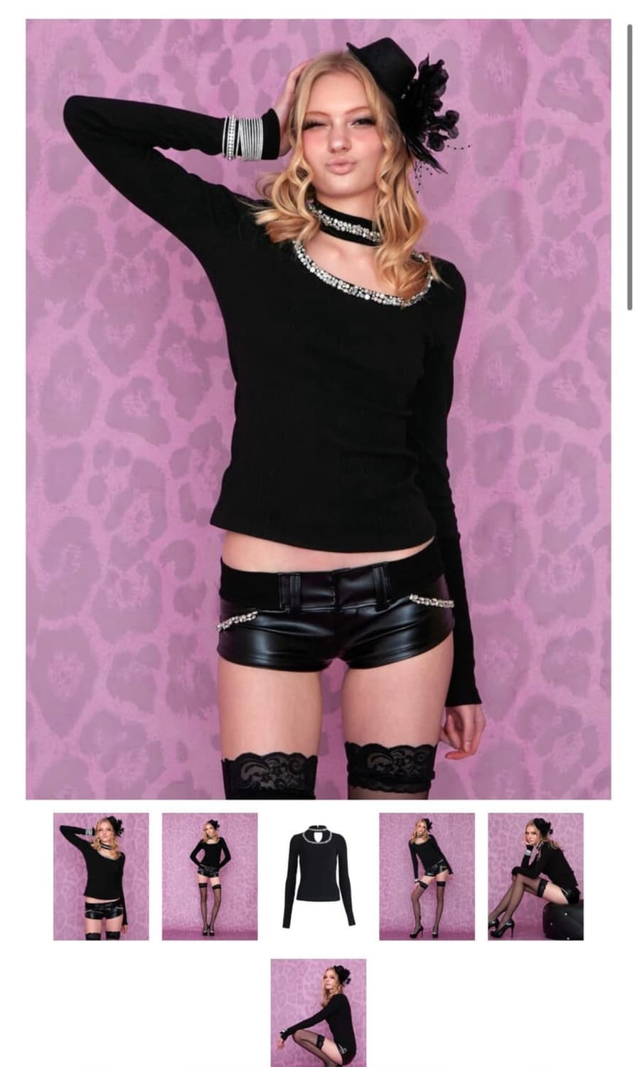 베메클 베이비메탈클럽 쥬얼 초커티 블랙 상품이미지1