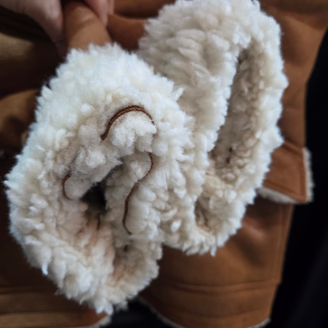 자라 ZARA 무스탕 자켓 브라운 상품이미지5