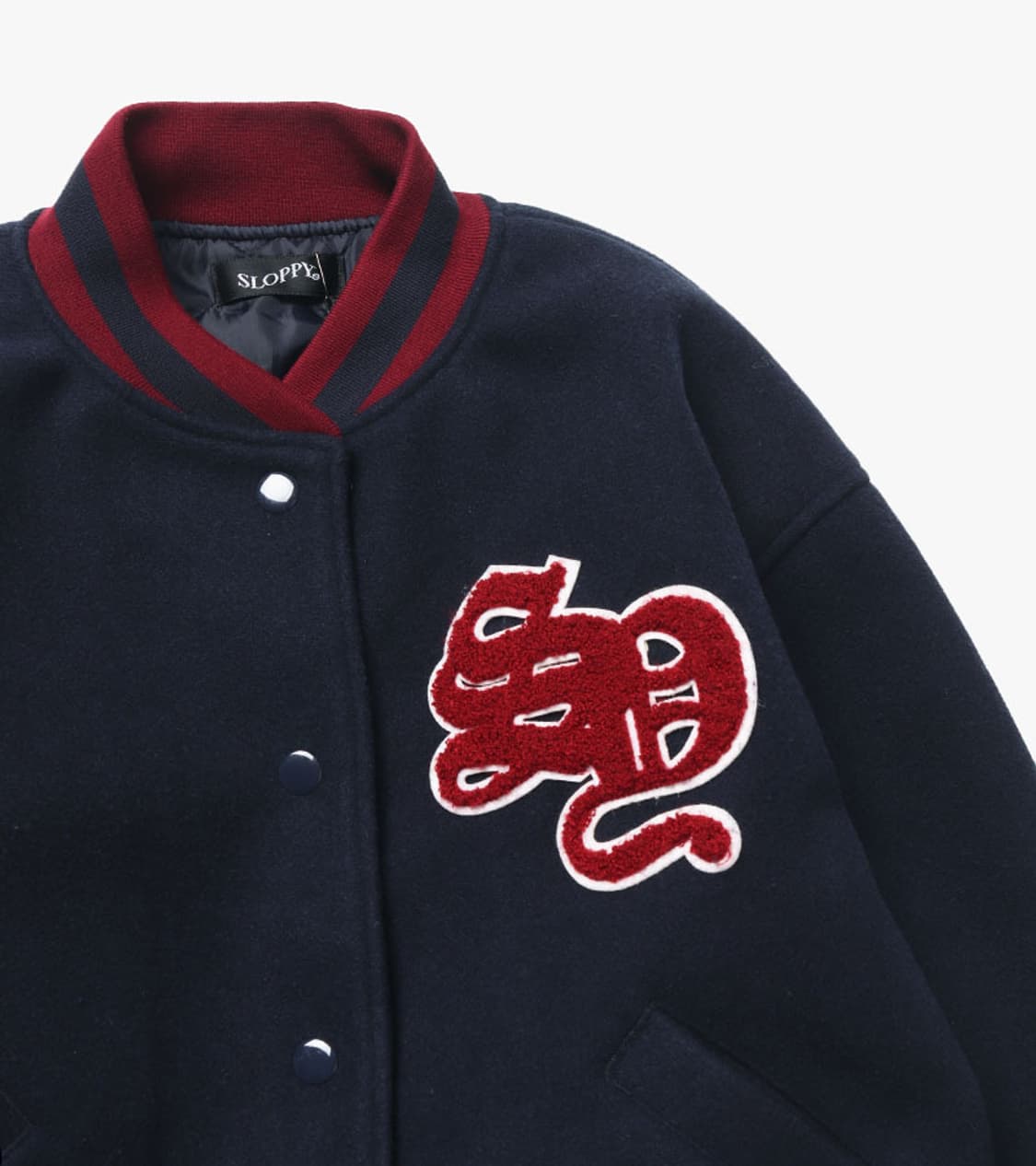 WHO’S WHO GALLERY - CROP VARSITY JACKET 상품이미지4