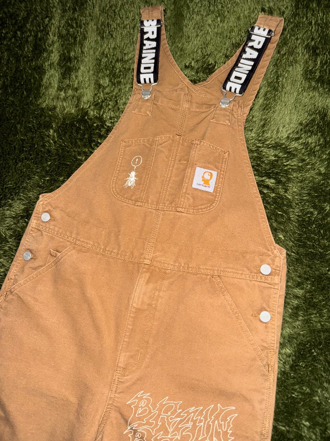 [M] 브레인데드 X 칼하트 WIP 콜라보 덕 캔버스 오버롤 상품이미지1