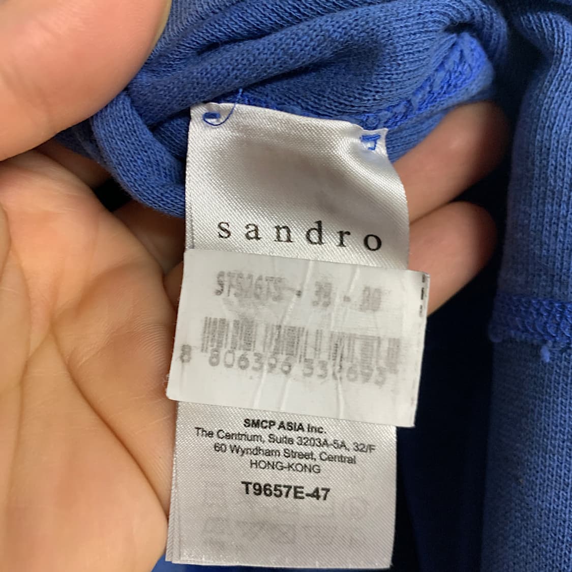 산드로 블루 맨투맨 1 상품이미지4
