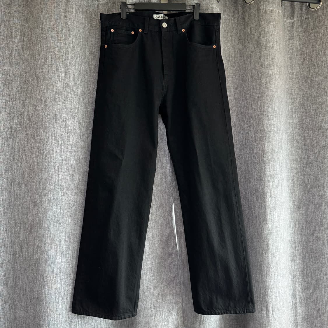 아워레가시 써드컷 블랙 셀비지 팬츠 33 사이즈 새상품 상품이미지1