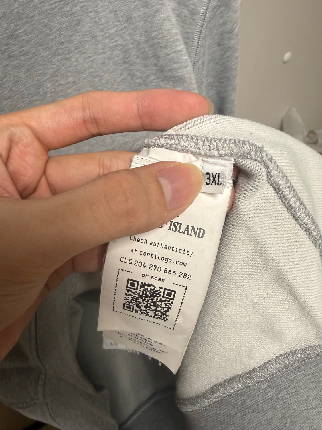 23ss 스톤아일랜드 맨투맨 그레이 3XL 새상품급 상품이미지3