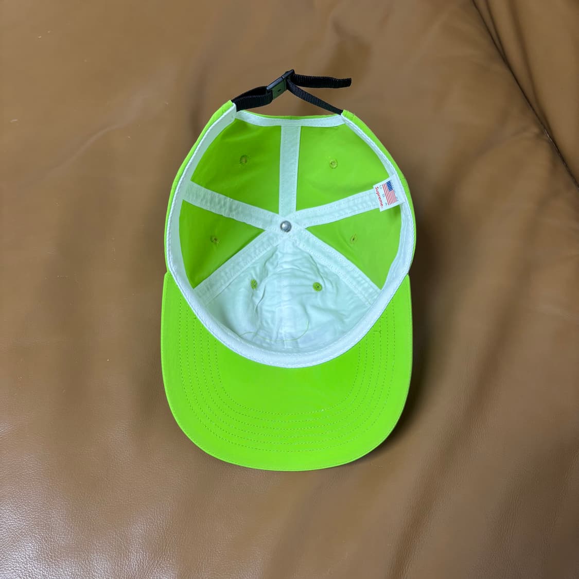 Supreme 슈프림 라임 6패널 볼캡 모자 (Lime) 상품이미지6