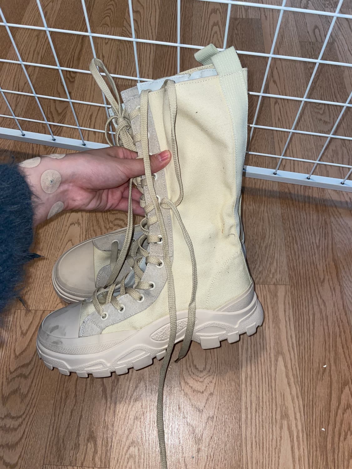 컨버스부츠 크림색 245  상품이미지3