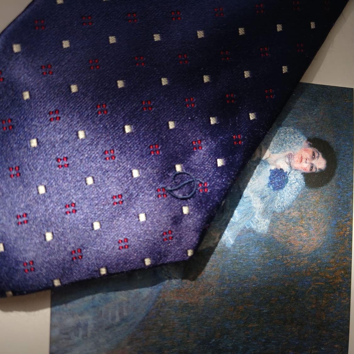 에스 티 듀퐁 실크 퍼플 패턴 넥타이 8.6cm A+등급 A19528
 상품이미지10