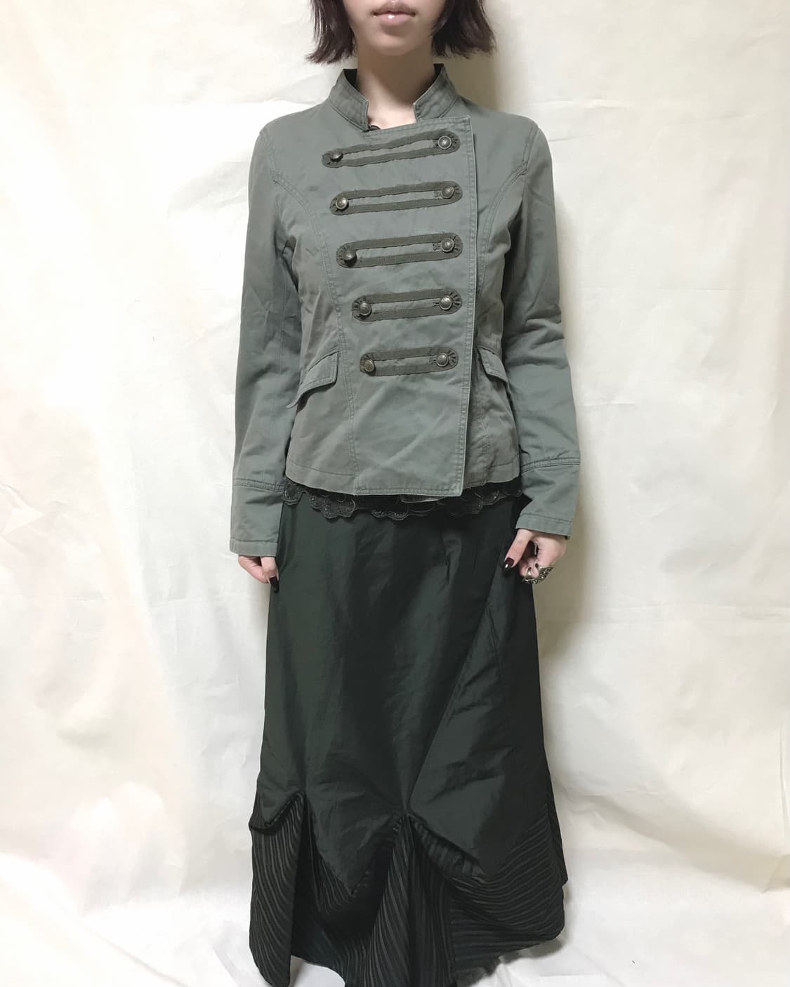 TROIS ONZE CING 언발란스 셔링 스커트 상품이미지4