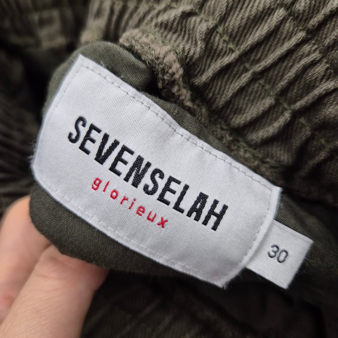 세븐넬라 카키 워싱 카고 바지 30 상품이미지4