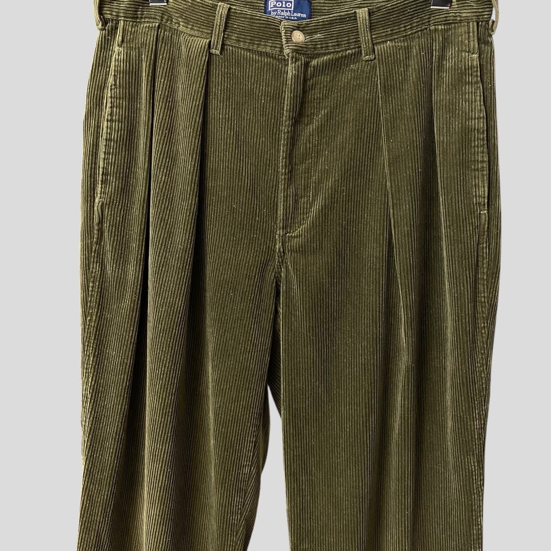 (34)90s 폴로랄프로렌 투턱 코듀로이 팬츠 USA 상품이미지2