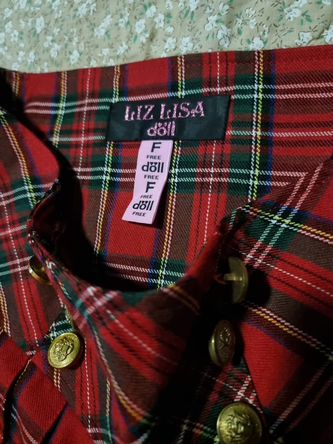 Liz Lisa doll 레드 체크 플리츠 스커트 리즈리사돌 상품이미지3