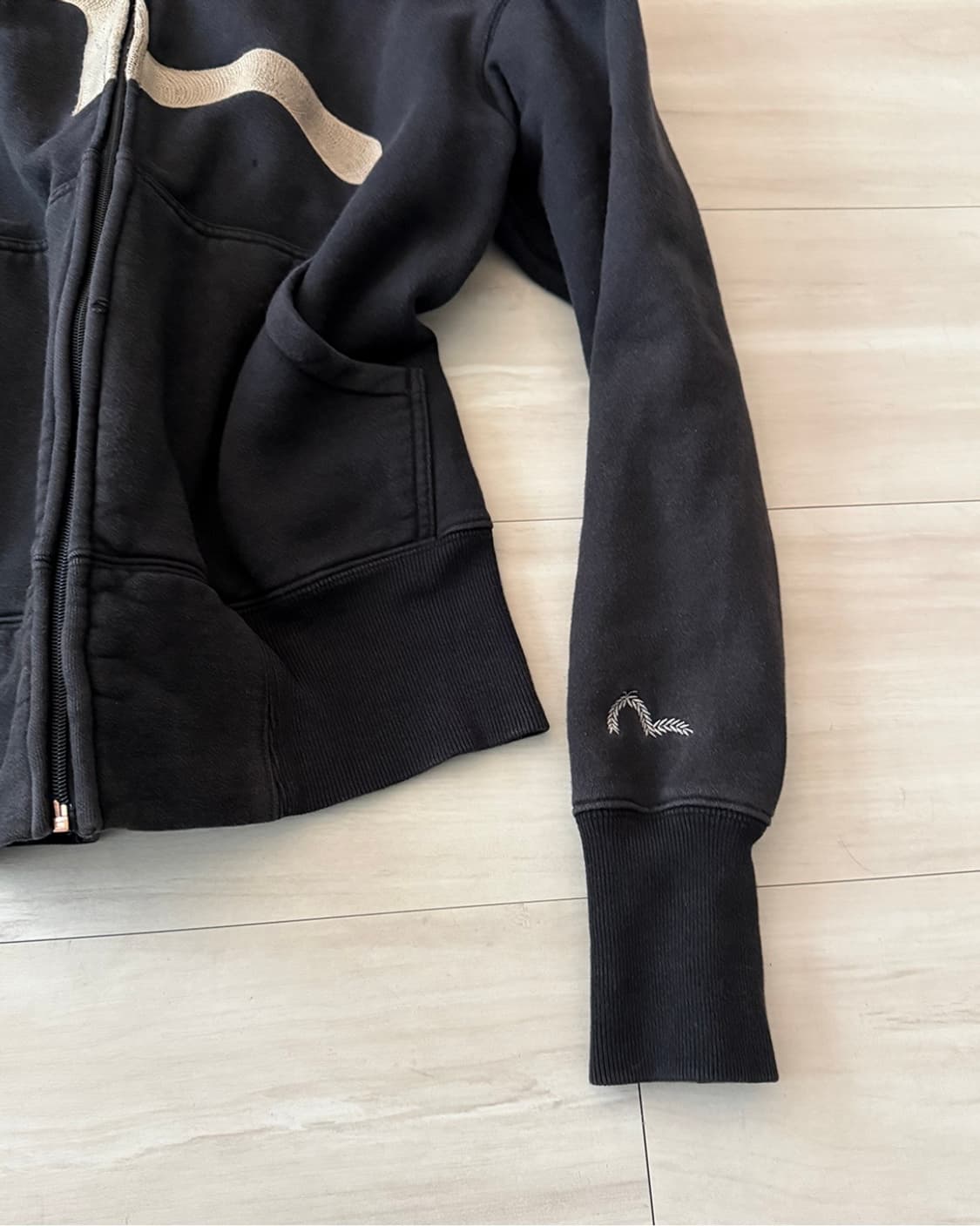 Japanese Evisu Navy Hoodie Zip-Up 상품이미지4