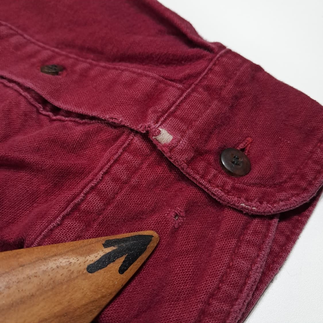 CL186 울리치 코튼 샤모아 버건디 셔츠 상품이미지9