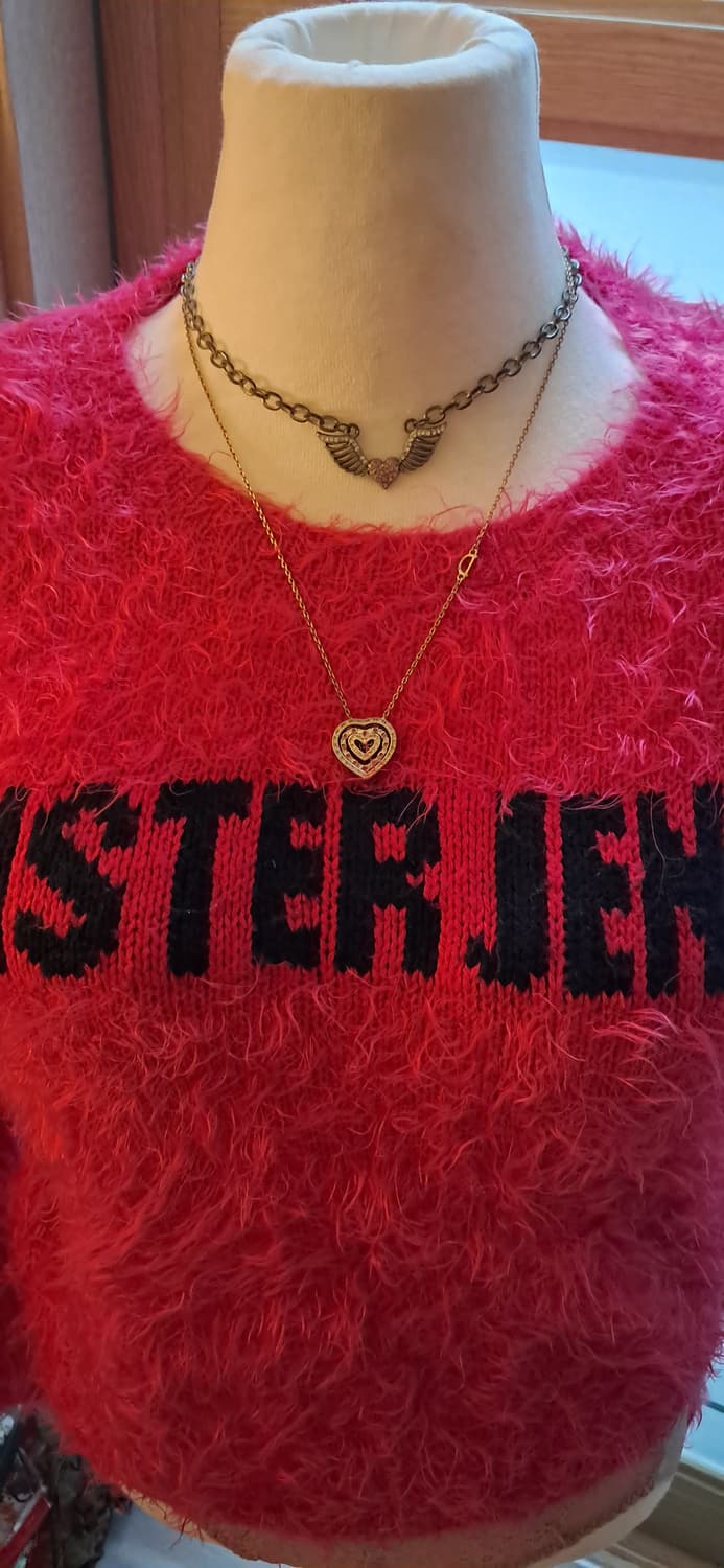 갸루깔 핫핑크 니트  상품이미지3