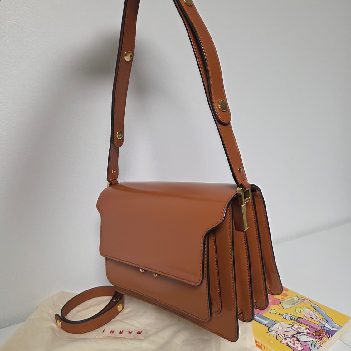 MARNI 마르니 정품 트렁크백 미듐 금장 숄더백 크로스백 상품이미지9