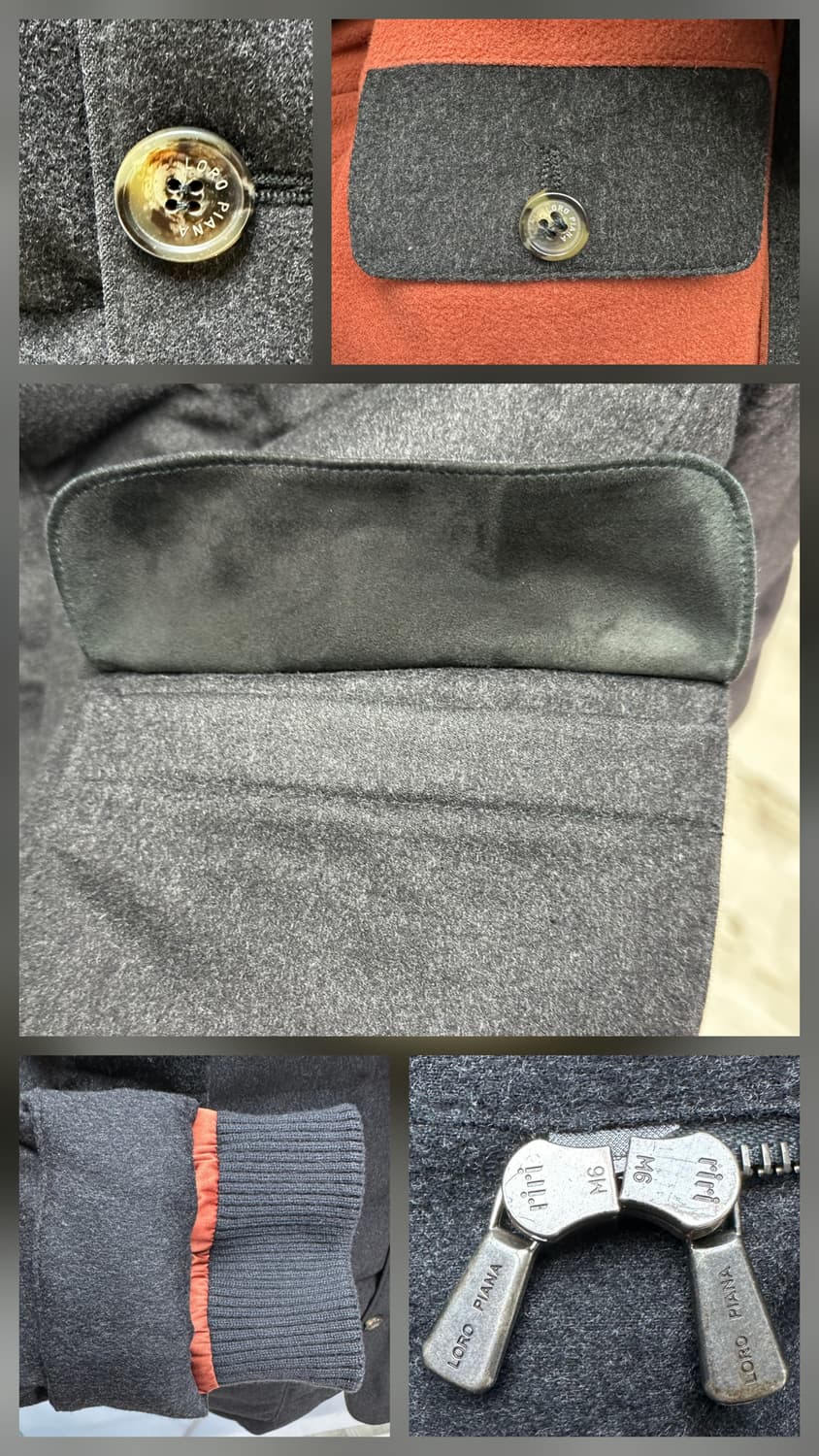 로로피아나 울·캐시미어 구스다운 패딩 자켓 M(100~105) 민트급 판 상품이미지6