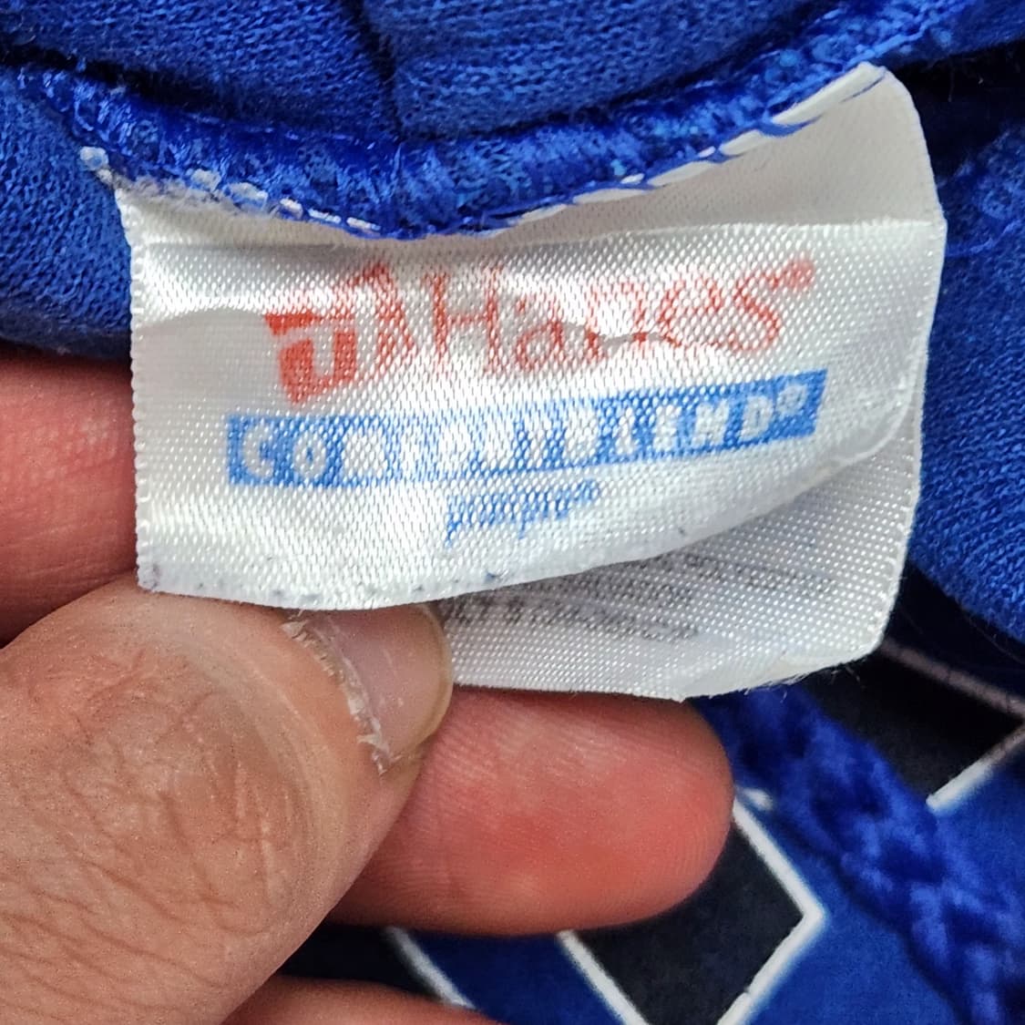 Hanes 빈티지 블루 로고 프린팅 후드티 S 상품이미지3