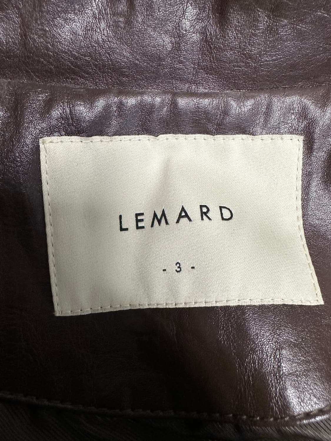 르마드 페이커 레더 절게 자켓 브라운 상품이미지4