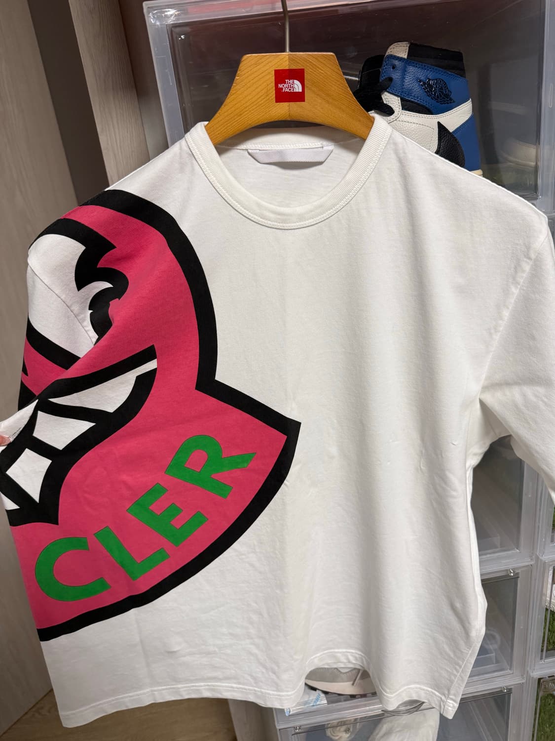 몽클레어 핑크 로고 반팔 티셔츠 XXS 상품이미지2