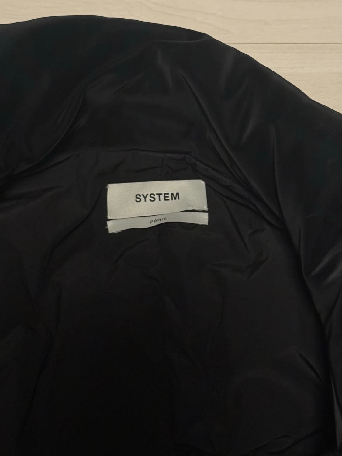 SYSTEM PARIS 벨벳 롱패딩 블랙  상품이미지10