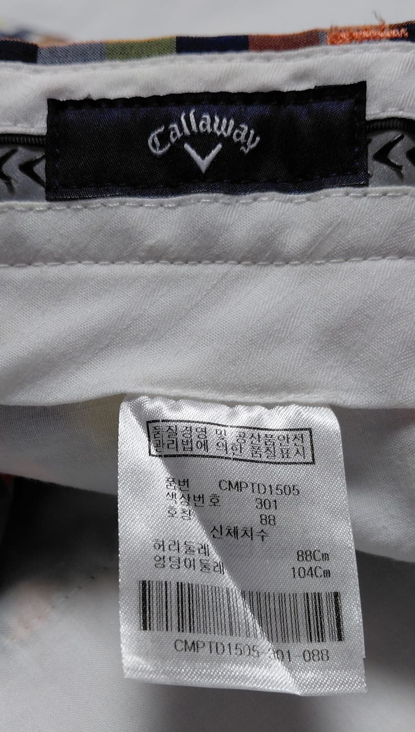 [남성 34-35] 캘러웨이 정품 멀티 체크 골프 팬츠 (상태 최상) 상품이미지7
