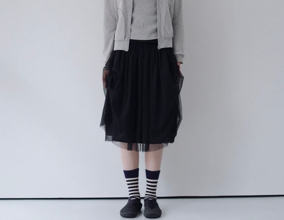 오헤시오 스커트 SHEER DRAPE BANDING SKIRT 상품이미지1