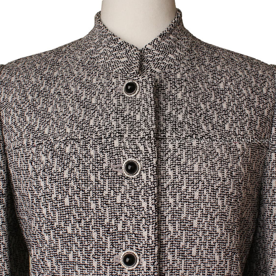 레이나뉴욕 블랙&화이트 보카시 울 니트 자켓(66) 상품이미지5