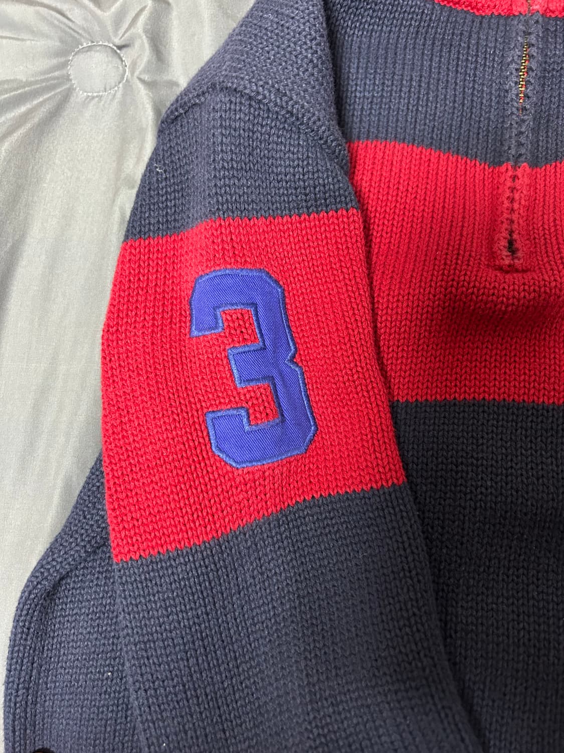 폴로 랄프로렌 빅포니 반집업 니트M 상품이미지3