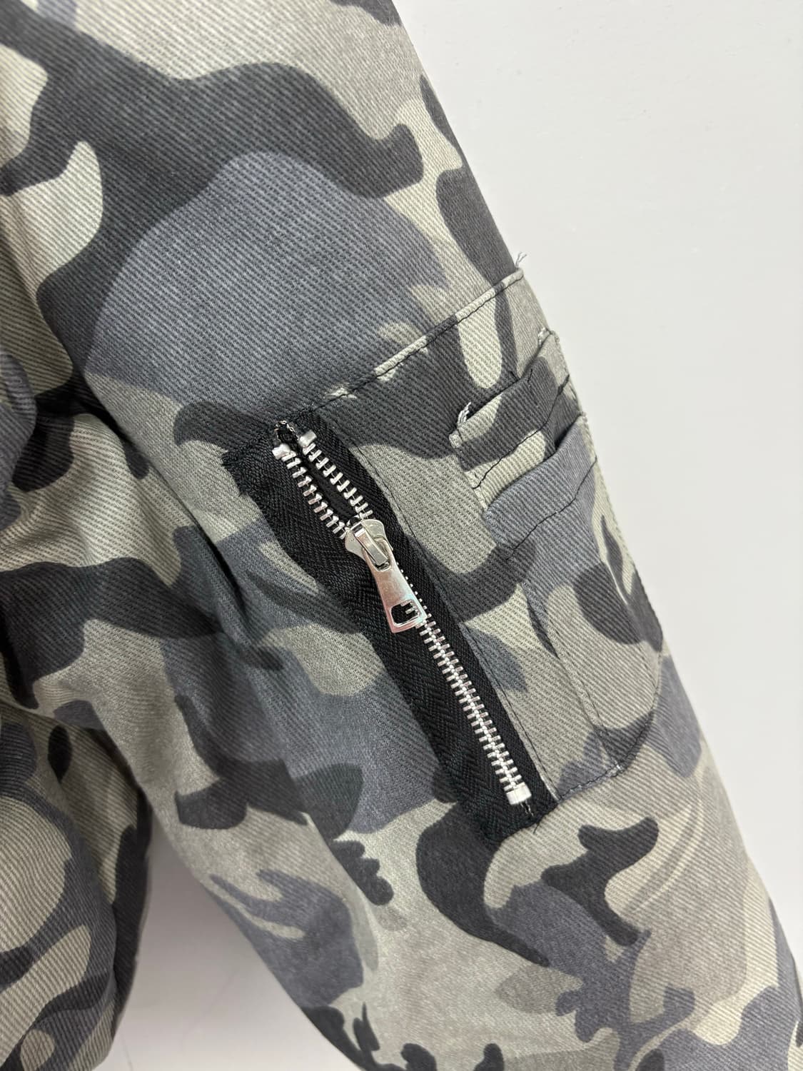 빈티지 카모 퍼 후드패딩 자켓 A3160 상품이미지4