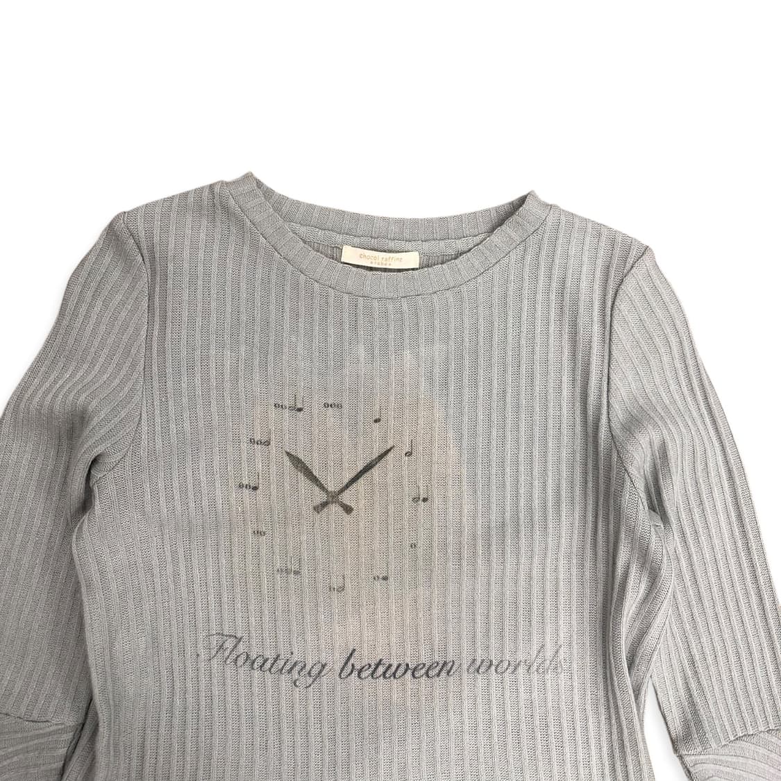 Clock Printing Ruffle Sleeve Knit 상품이미지4