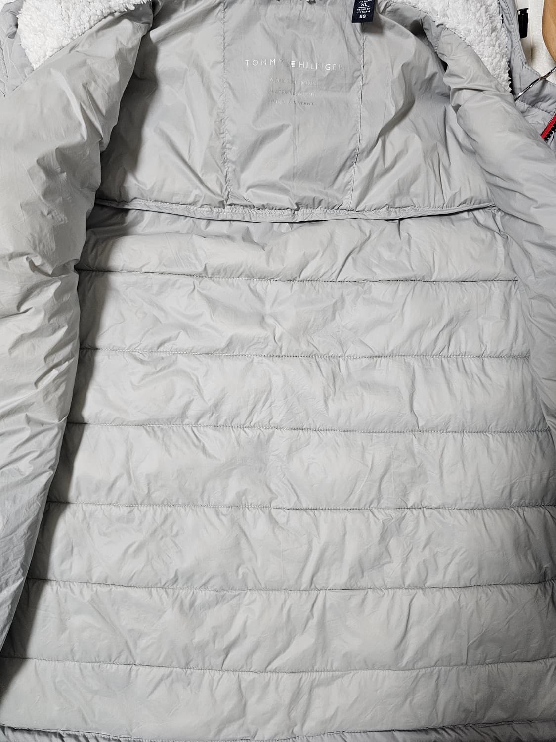 타미힐피거 후드 패딩 자켓 회색 XL(105) 상품이미지3