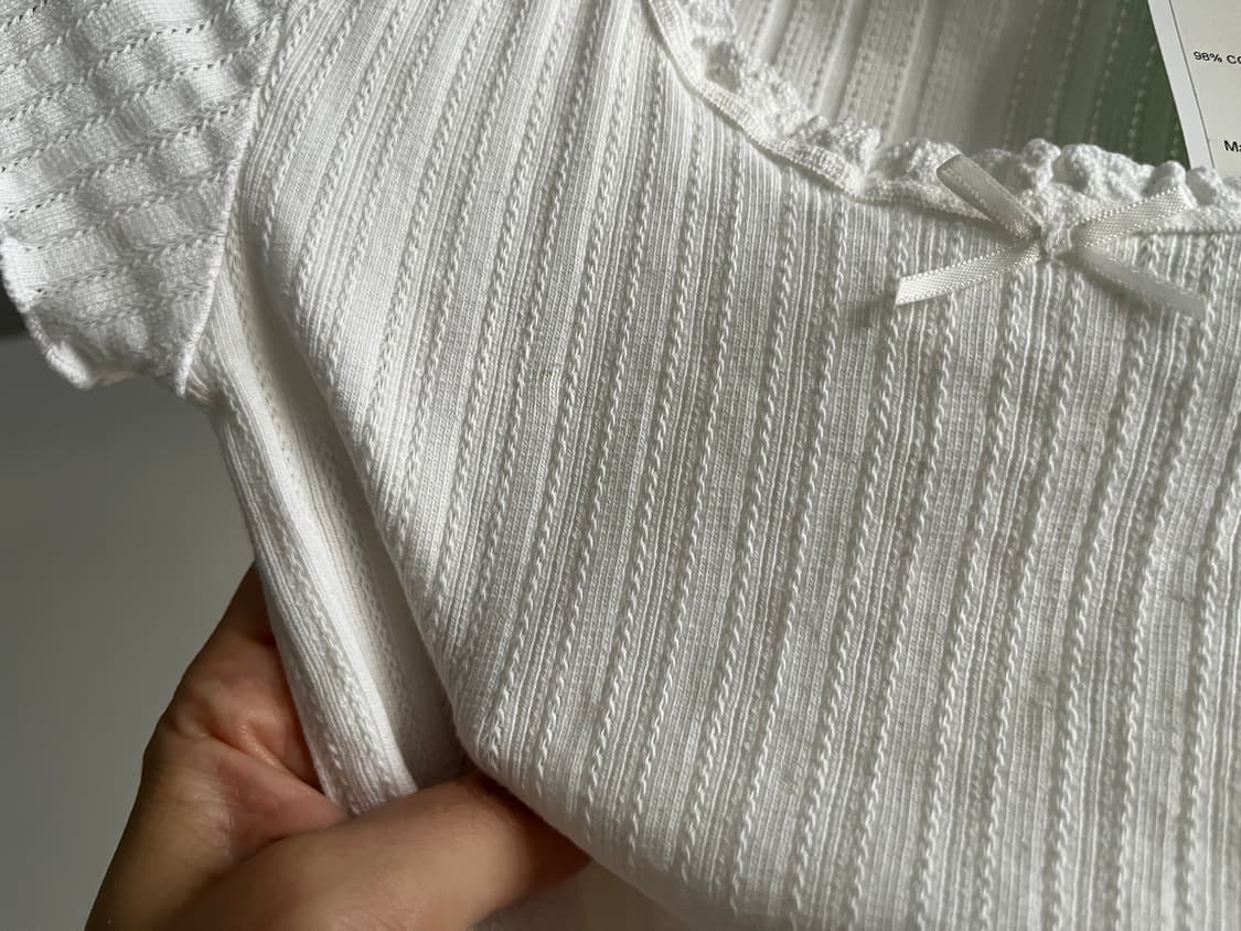 ERL embroid t shirt s 새상품 아일렛포인텔레탑 상품이미지4