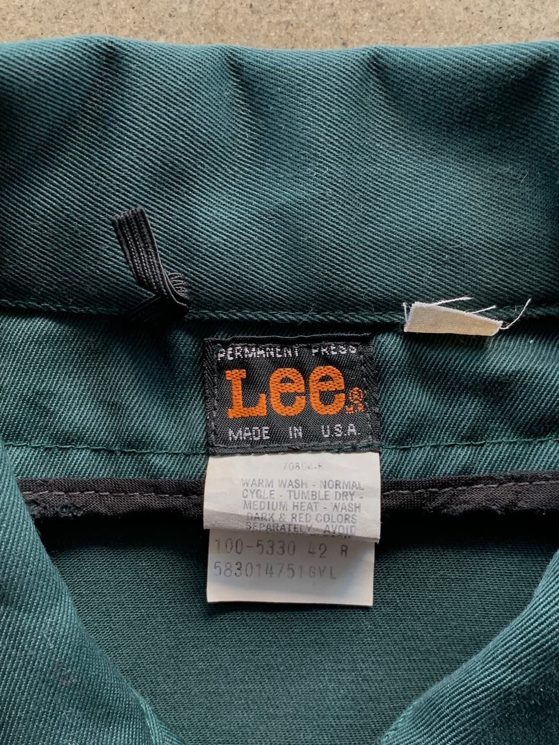 70s Lee 체토파 트윌 워크 자켓 그린 상품이미지2