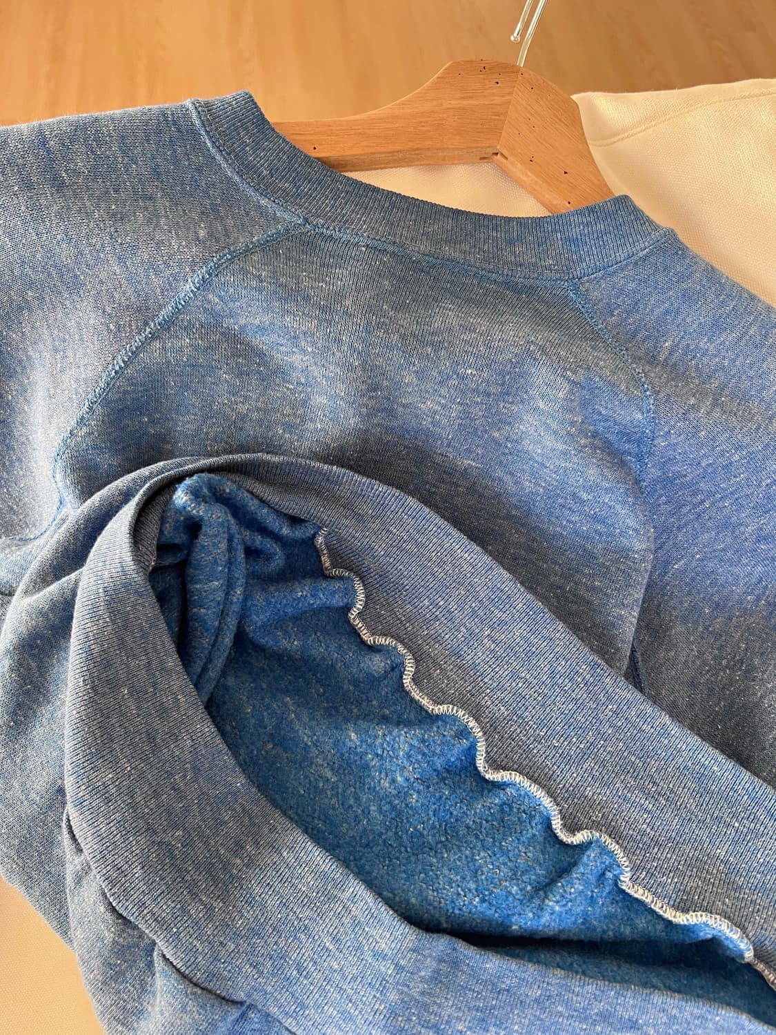 80s 헤더 블루 래글런 스웻셔츠 Made in USA 상품이미지5