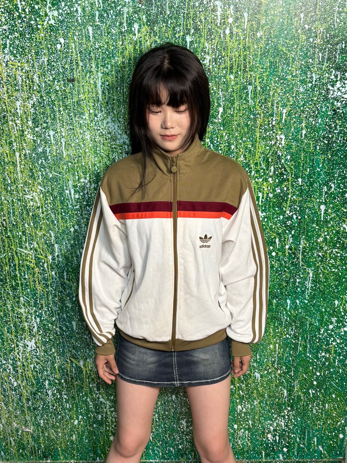 80s 아디다스 대장급 화이트 모카 져지 S 상품이미지1