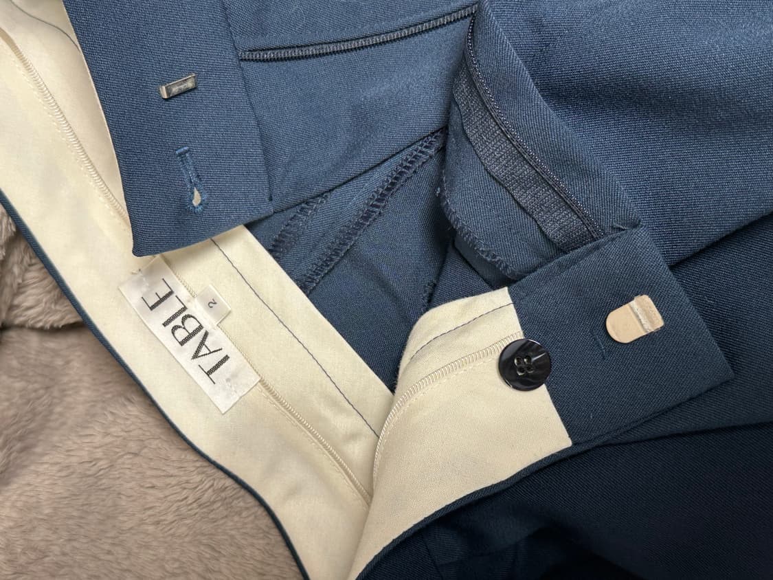 TABLE 더블 와이드 슬랙스 2사이즈 블루네이비컬러 상품이미지3