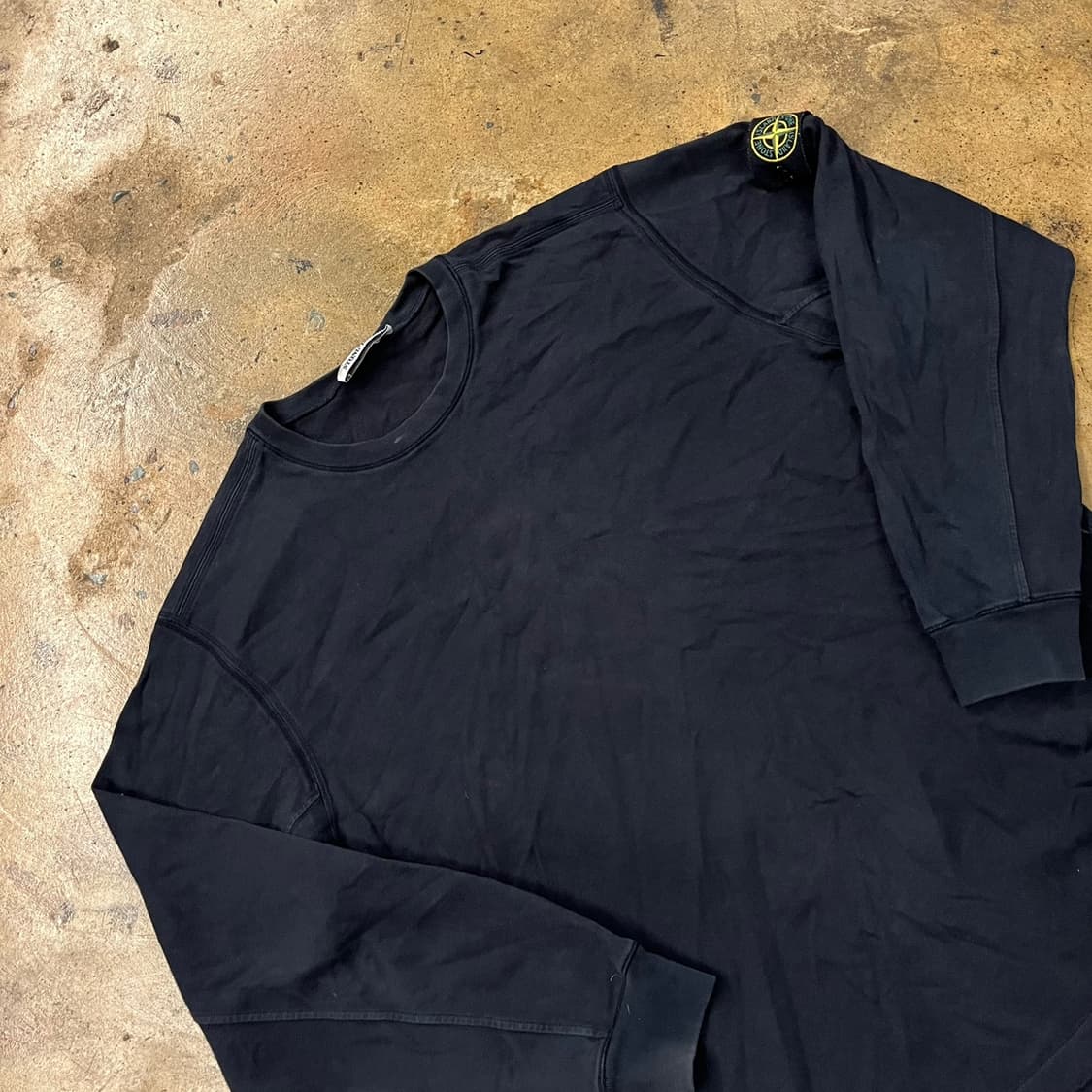 [정품/2XL] 스톤아일랜드 블랙 긴팔 티셔츠 b18 상품이미지1