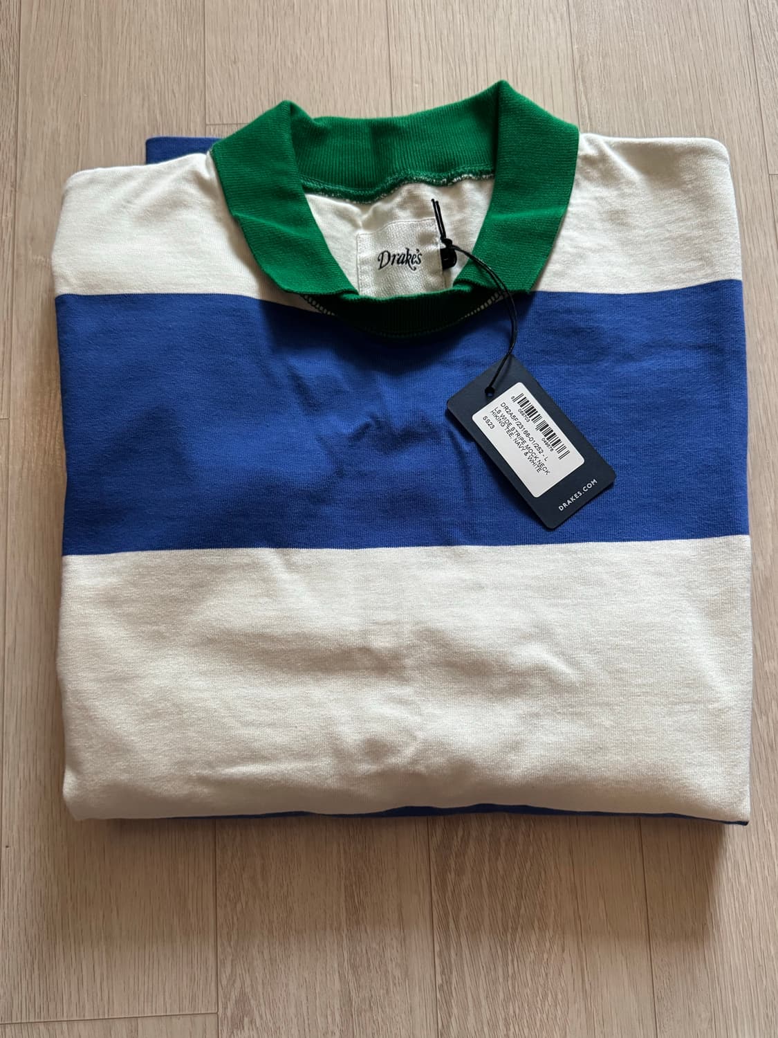 드레익스 모크넥 스트라이프 럭비셔츠 L 상품이미지1