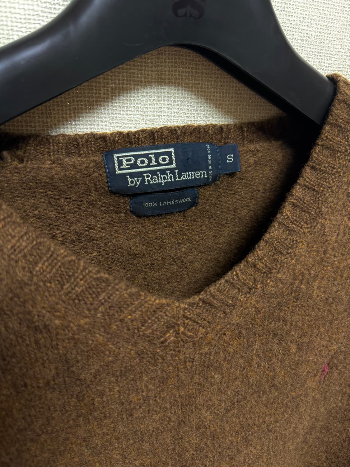 폴로 랄프로렌 초코브라운 램스울 브이넥 니트 🤎 상품이미지2