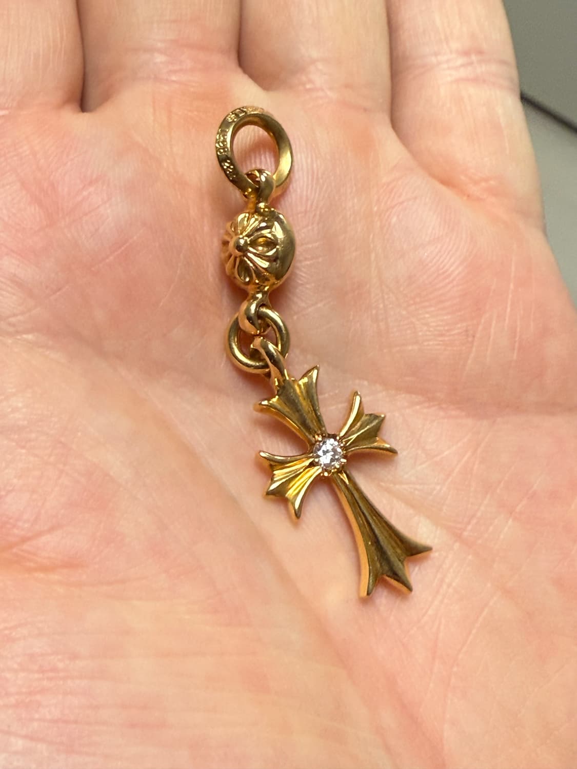 크롬하츠 22k 타이니 원볼 크로스 참 다이아파베 상품이미지3