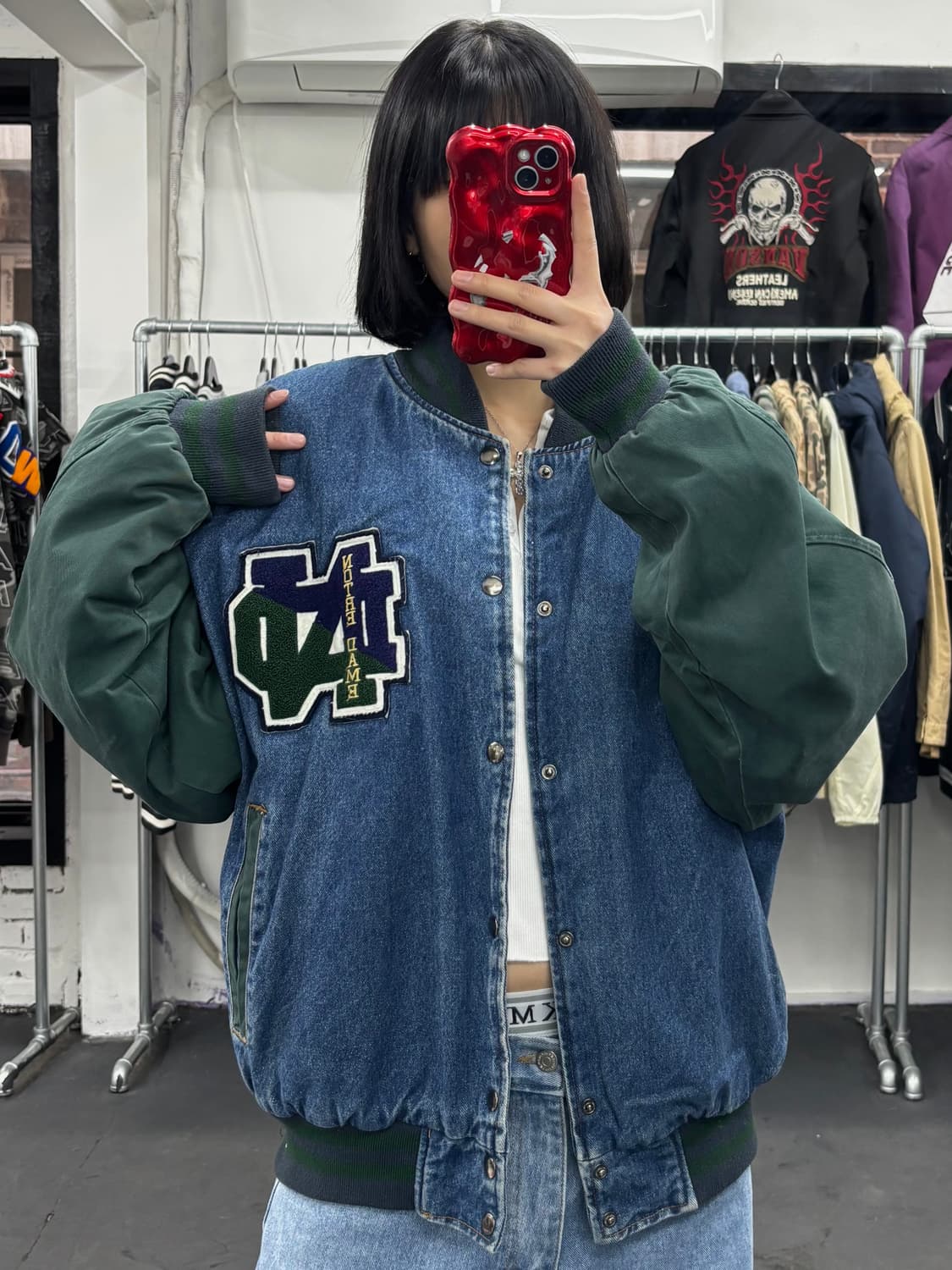 VTG MV Sport 데님 바시티 자켓 상품이미지2