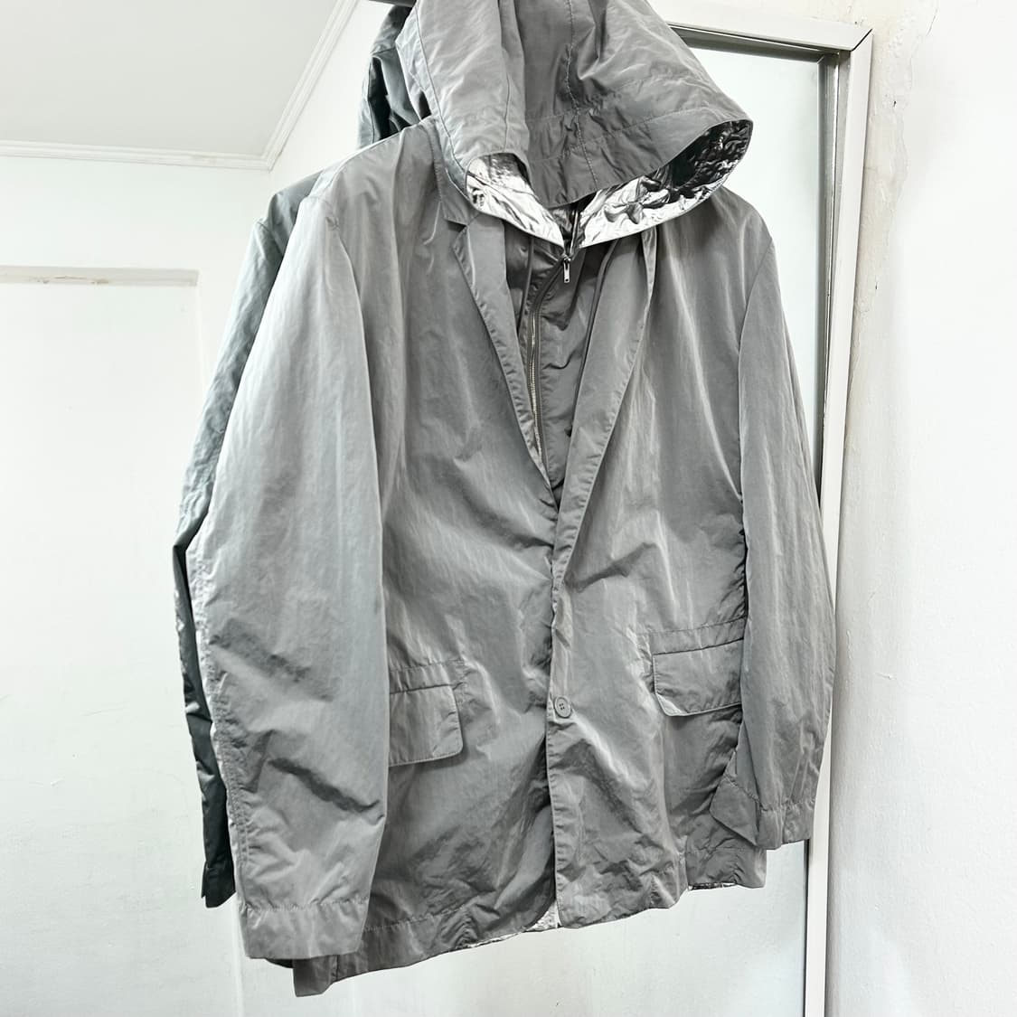 준지 20SS 리플렉티브 레이어드 후드 블레이저 자켓 상품이미지6