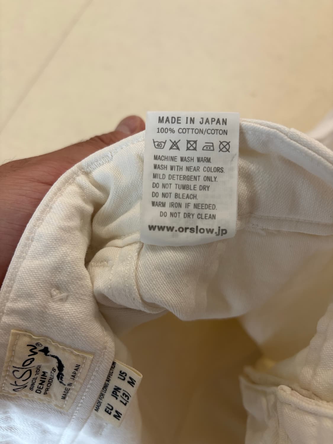 [3, L] 오어슬로우 퍼티그 팬츠 오프화이트 상품이미지4