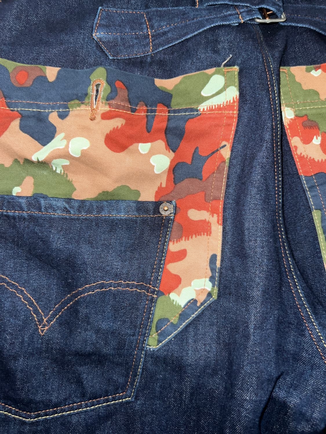 Junya Watanabe 신치백 카모 백포켓 데님팬츠 xs 상품이미지3