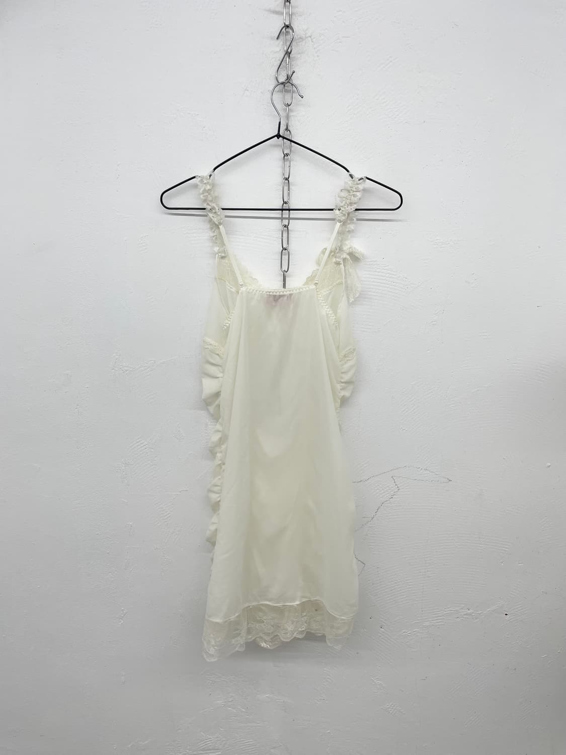 에블린 화이트페어리 셔링 레이스 슬립 상품이미지6