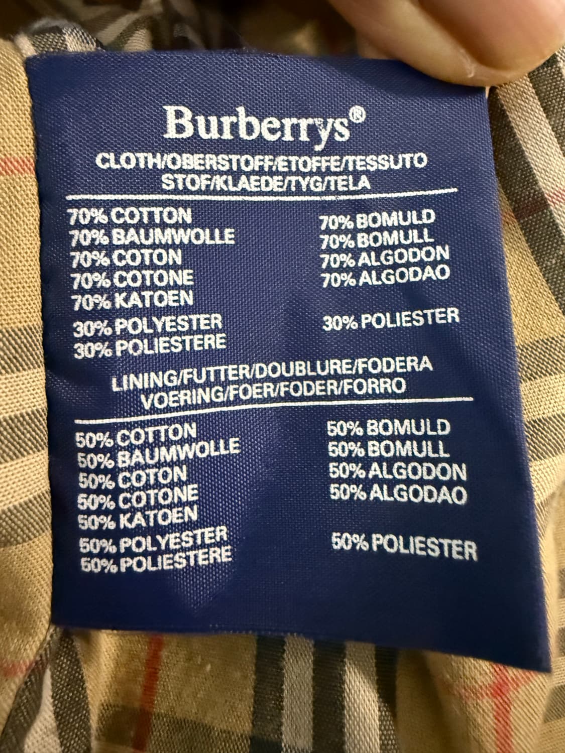 버버리 빈티지 노바 체크 안감 재킷 (S) 상품이미지7