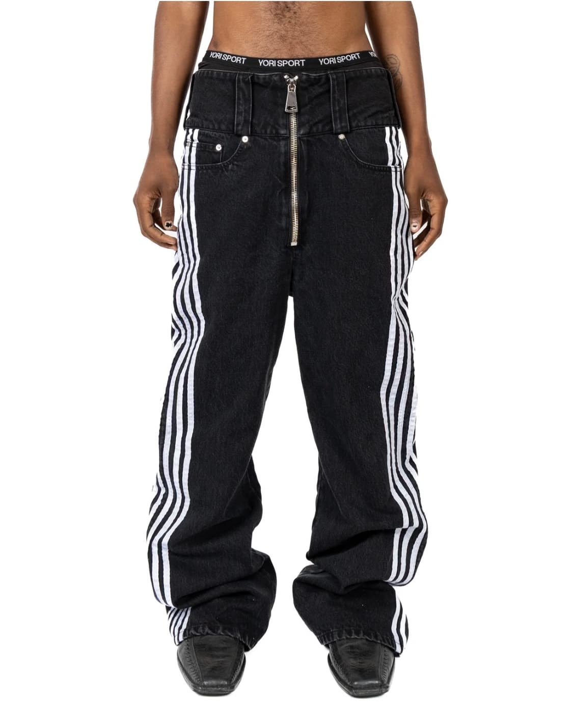 Yori Sports Wide Waistband 5stripedenim 상품이미지1