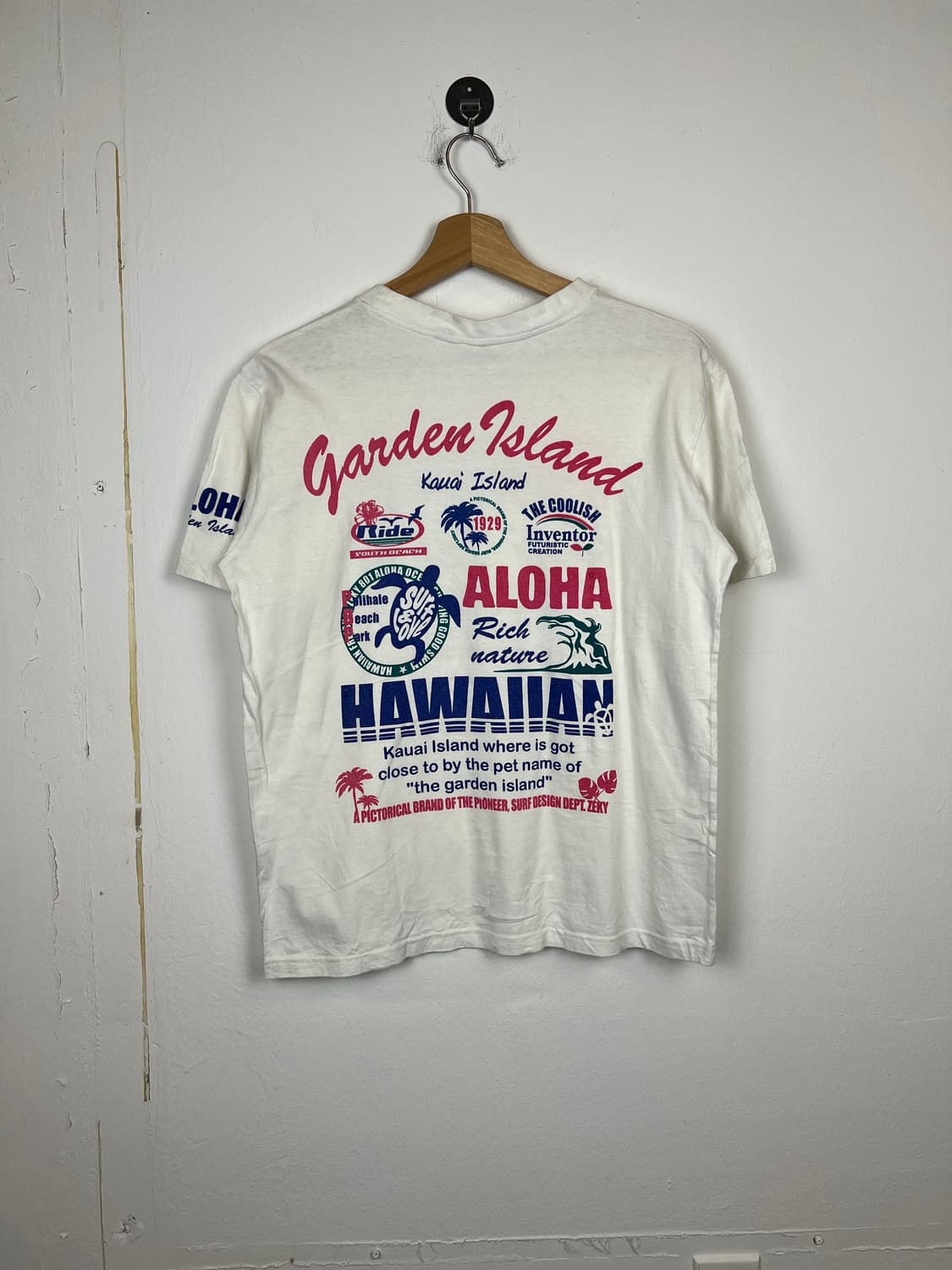 Hawaiian 화이트 프린팅 티셔츠 L 상품이미지2