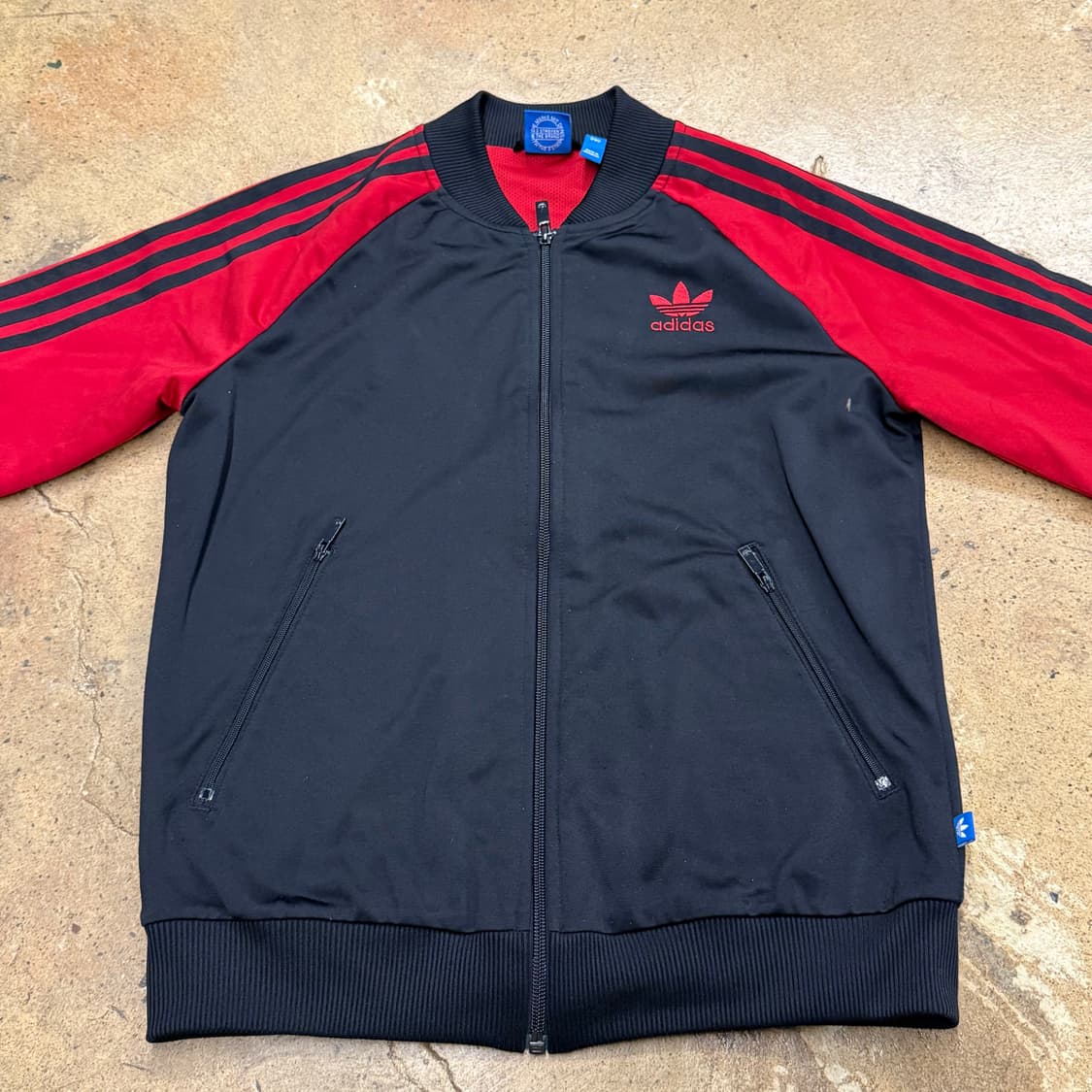 아디다스 블랙 레드 검빨 져지 트랙탑 90 상품이미지3